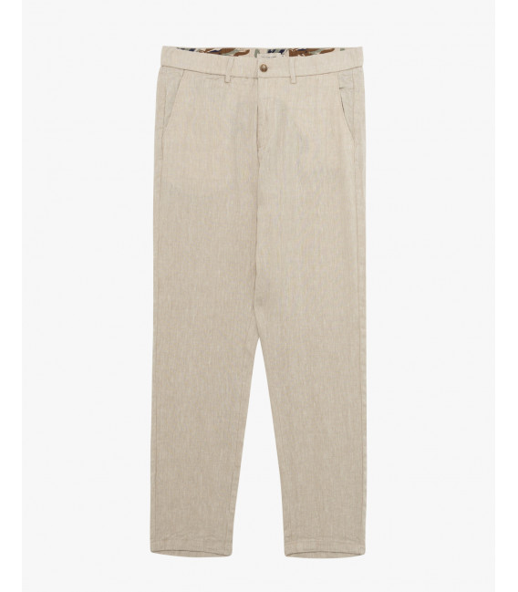 Slim fit linen trousers