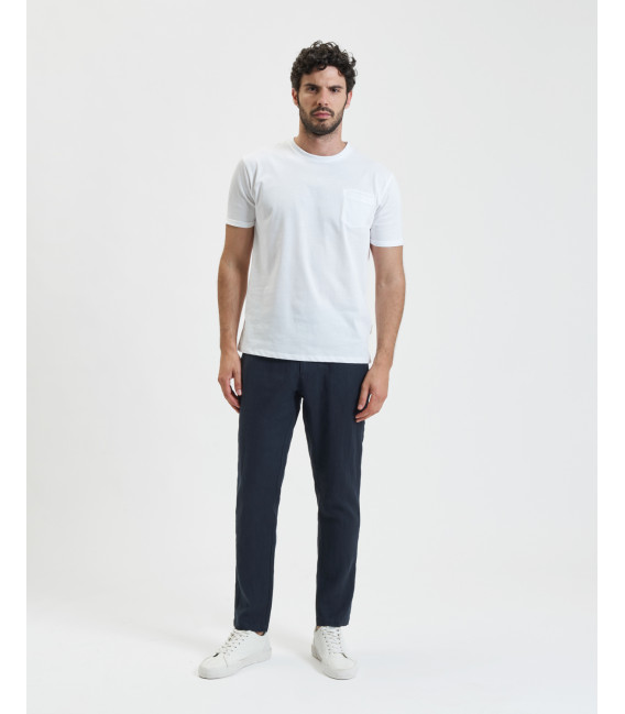 Slim fit linen trousers