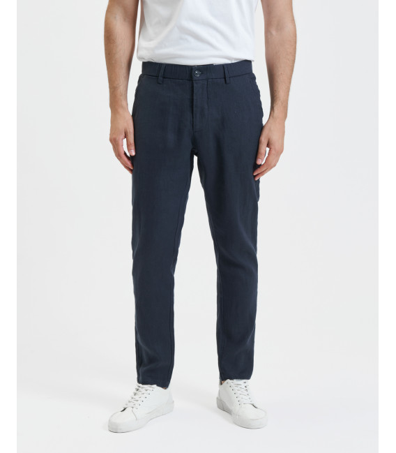 Slim fit linen trousers