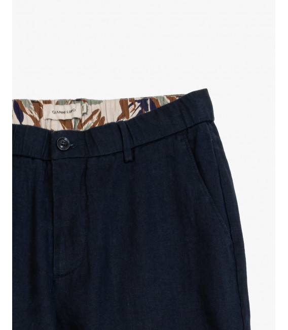 Slim fit linen trousers