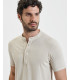 Henley T-shirt in linen jersey