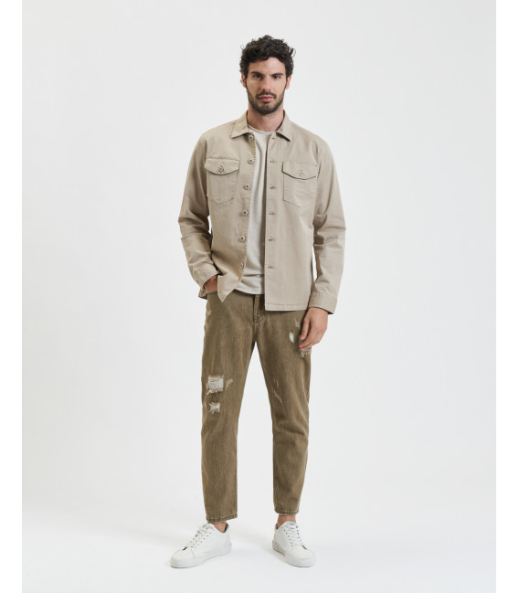 T-shirt in linen jersey