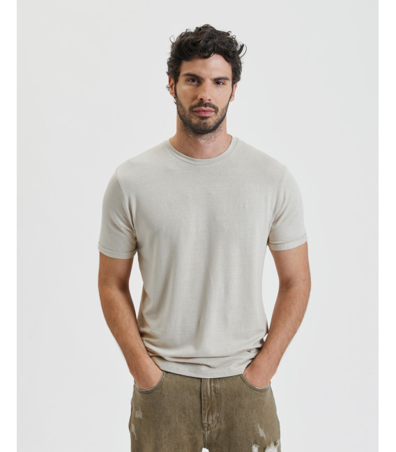 T-shirt in linen jersey