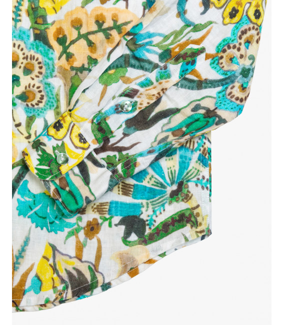 Camicia in lino con stampa