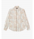 Camicia coreana in lino con stampa