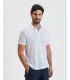 Polo shirt in linen jersey