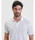 Polo shirt in linen jersey