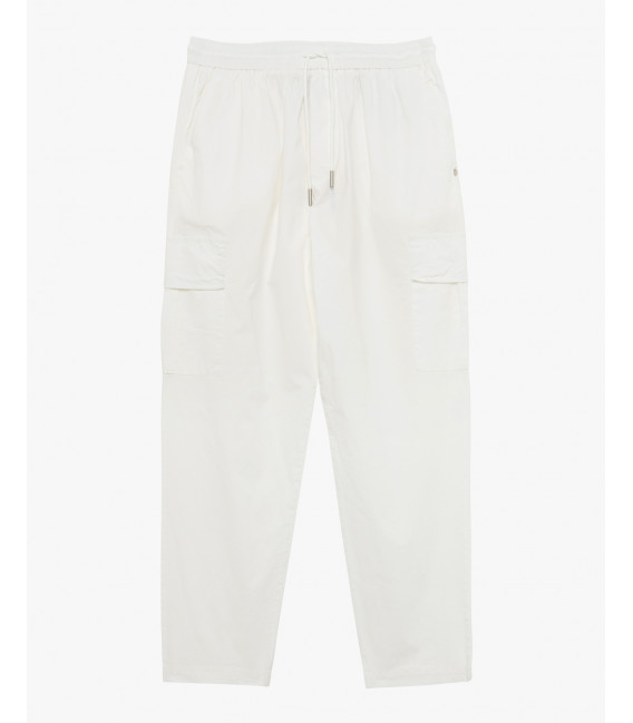 Cotton drawstring cargo trousers
