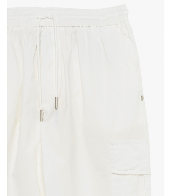 Cotton drawstring cargo trousers