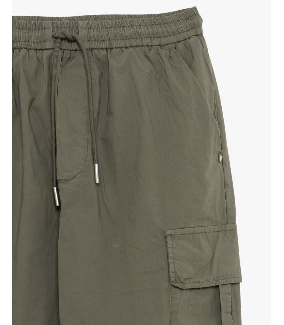 Cotton drawstring cargo trousers