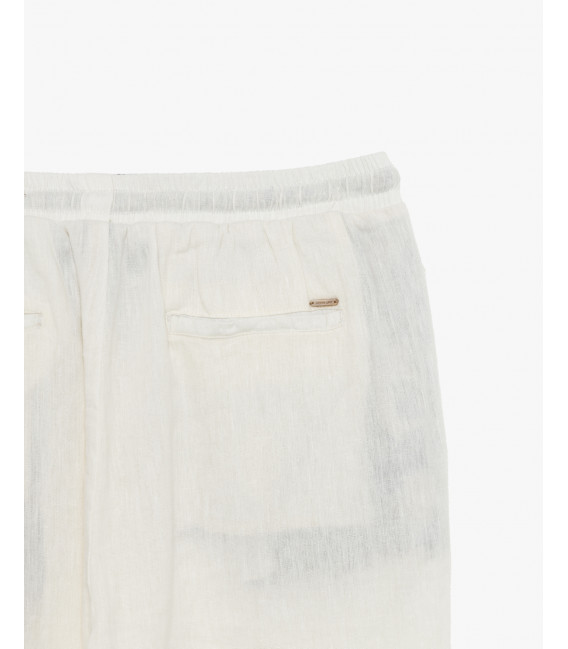 Linen drawstring trousers