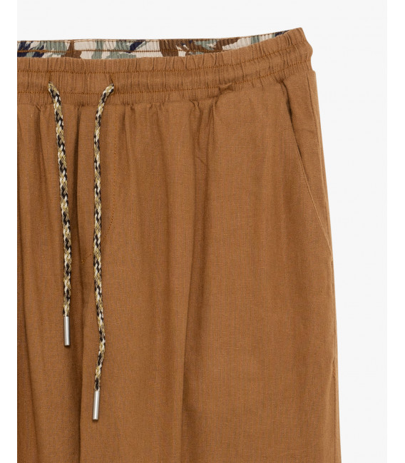 Linen drawstring trousers