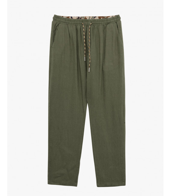 Linen drawstring trousers