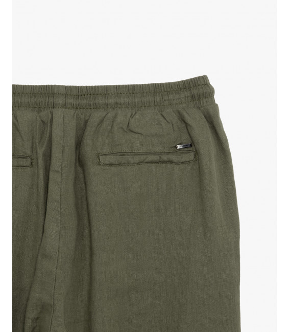 Linen drawstring trousers
