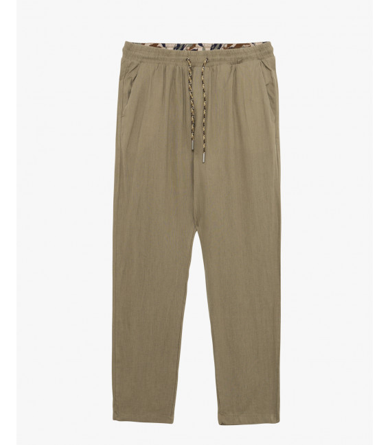 Linen drawstring trousers