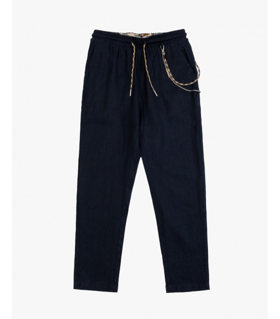 Linen drawstring trousers