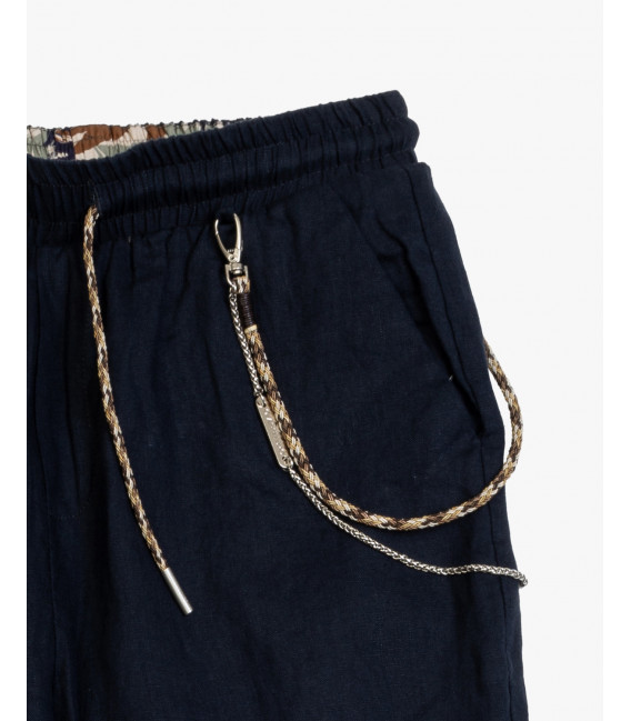 Linen drawstring trousers
