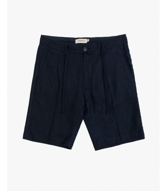 Linen shorts with drawstring