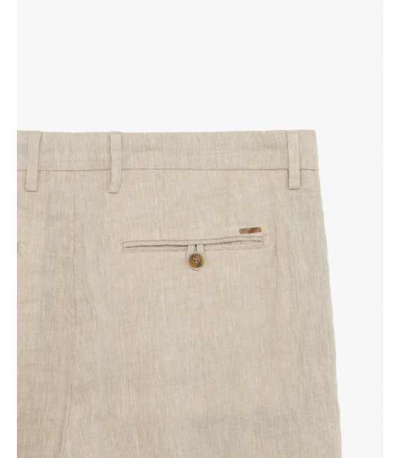 Linen shorts with drawstring