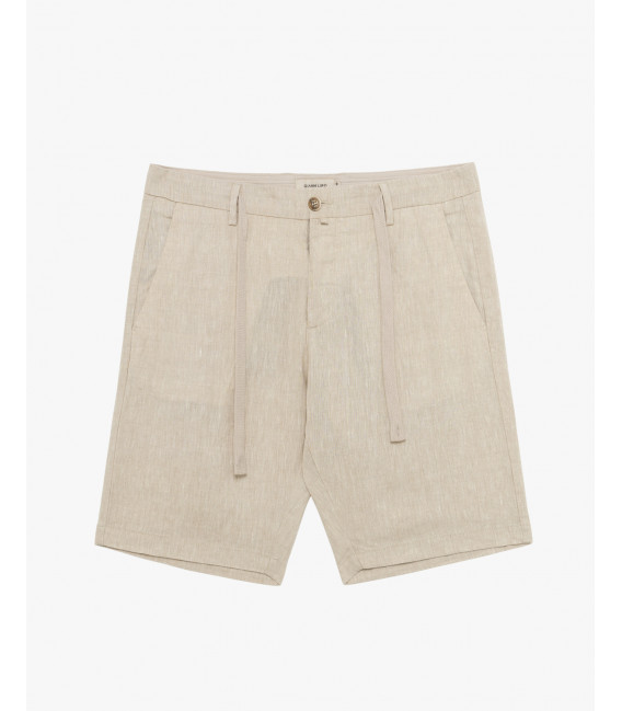 Linen shorts with drawstring