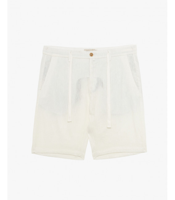 Linen shorts with drawstring