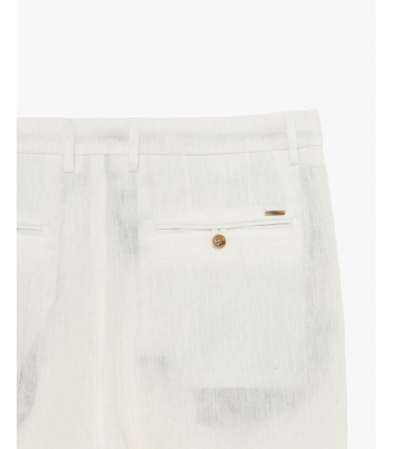 Linen shorts with drawstring