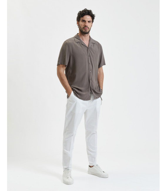 Camicia a manica corta viscosa
