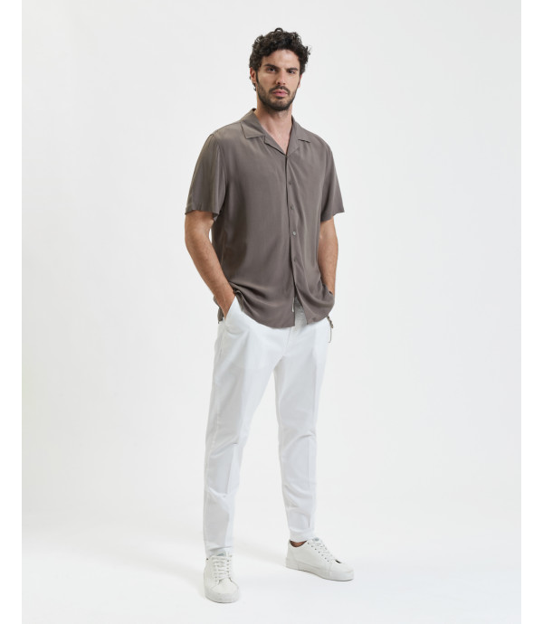 Camicia a manica corta viscosa