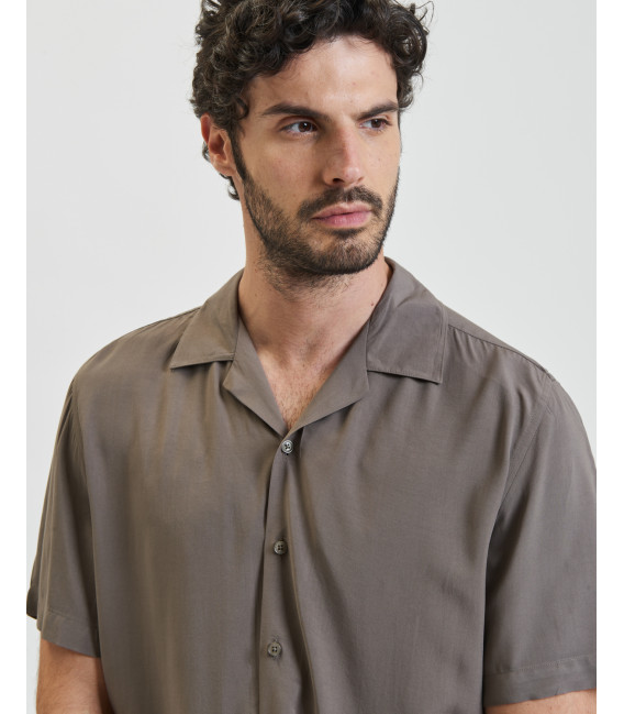 Camicia a manica corta viscosa