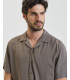 Camicia a manica corta viscosa
