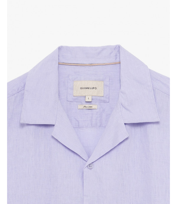 Camicia a maniche corte in lino