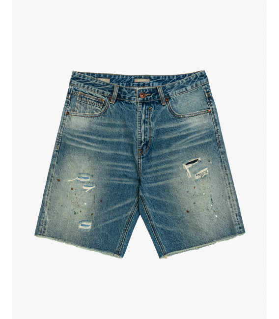 Bermuda jeans JACK regular fit con fondo frangiato