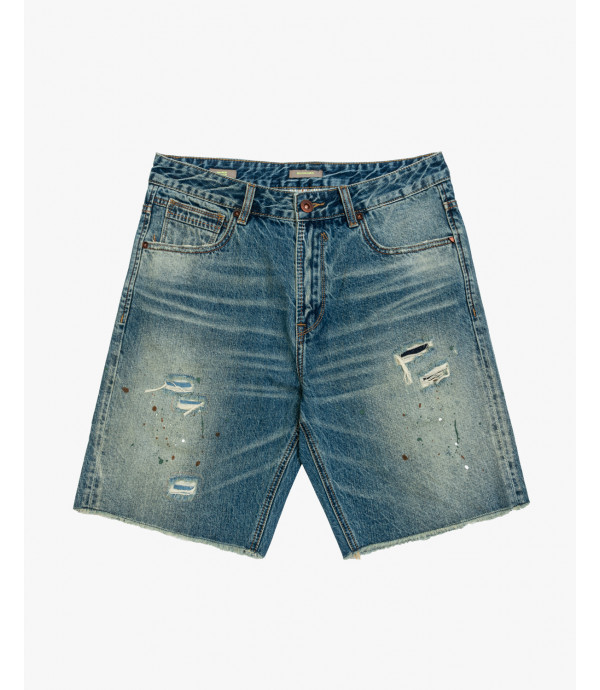 Bermuda jeans JACK regular fit con fondo frangiato