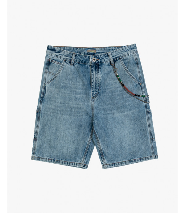 Shorts denim con tasca carpenter