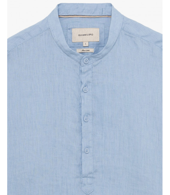 Camicia serafino in lino