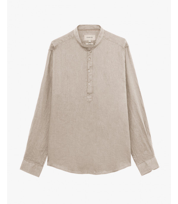 Camicia serafino in lino