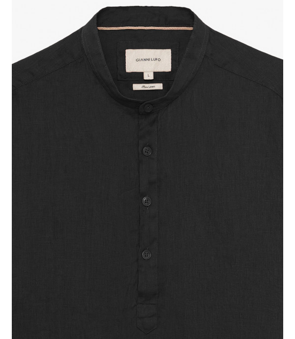 Camicia serafino in lino