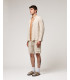 Mandarin collar linen shirt