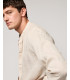 Mandarin collar linen shirt