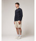 Mandarin collar linen shirt