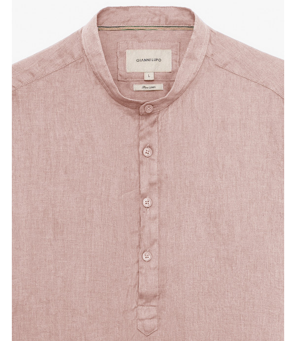 Camicia serafino in lino