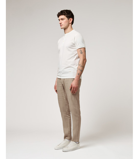 Pantalone in lino con laccio