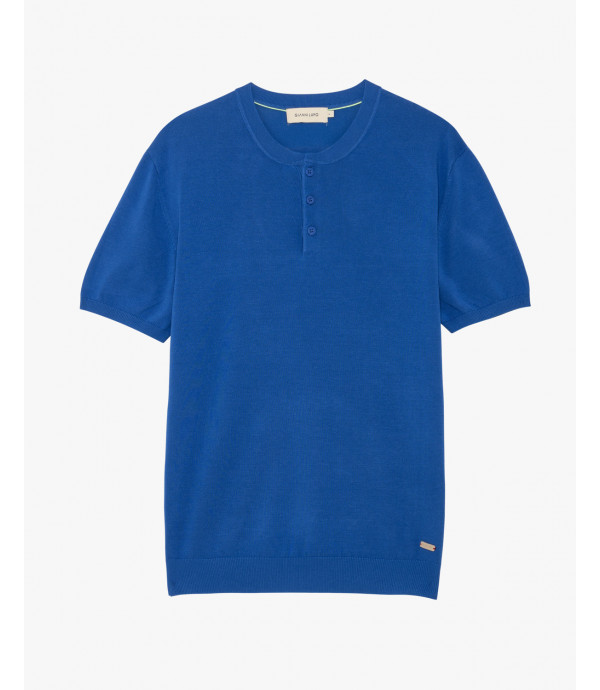 Polo in maglia collo coreano