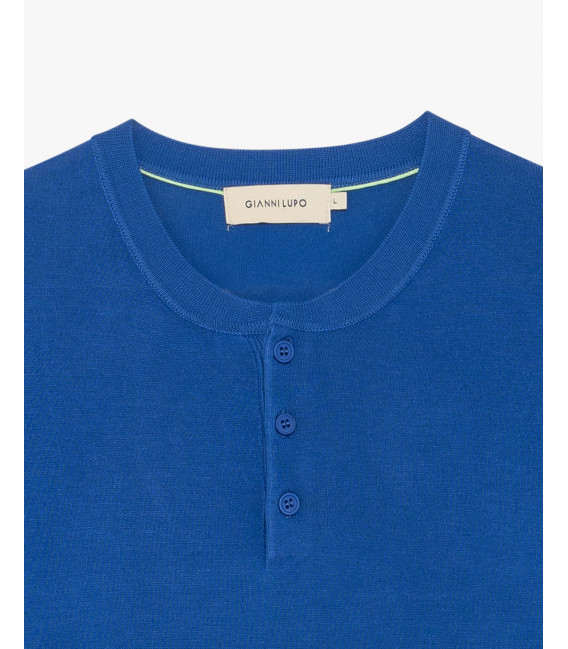 Polo in maglia collo coreano