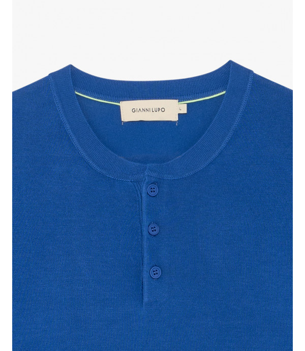 Polo in maglia collo coreano