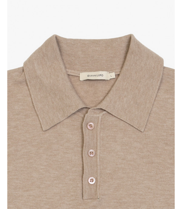Knit polo shirt