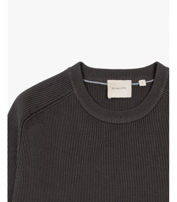 Felpa in maglia girocollo manica raglan