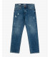 Jeans ALEX straight fit vintage wash con strappi