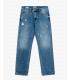 Jeans ALEX straight fit vintage wash con strappi