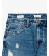 Jeans ALEX straight fit vintage wash con strappi